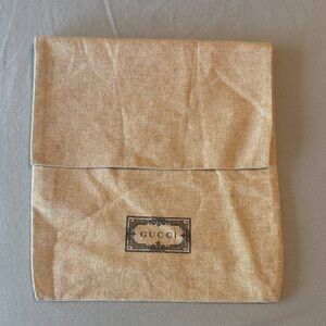Gucci Beige dust bag Fabric flap style Pouch